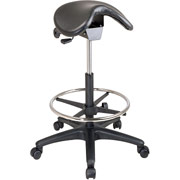 Office Star ST205 Backless Stool with Saddle Seat