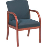 Office Star Single Guest Chair, Blue Fabric