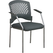 Office Star Stackable Titanium Finish Visitor's Chairs