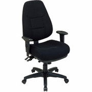 Office Star Super Ergonomic High-Back Chairs, Midnight Black