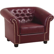 Office Star Traditional Burgundy Faux Leather Chair
