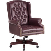 Office Star Traditional Queen Ann High-Back Executive Chair