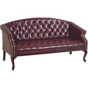 Office Star Traditional Queen Ann High-Back Sofa