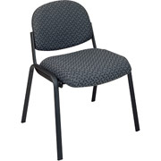 OfficeStar Armless Guest Chair with Steel Frame, Black
