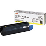 Okidata 42127401 Yellow Toner Cartridge, High Yield