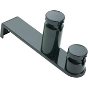 Over-The-Panel Double Hook, Black