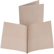 Oxford 100% Recycled Twin-Pocket Portfolios, Natural, 10/Pack