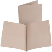 Oxford 100% Recycled Twin-Pocket Portfolios, Natural, 10/Pack