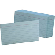 Oxford 3" x 5" Ruled Index Cards, Blue