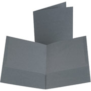Oxford Linen Twin-Pocket Portfolios, Gray