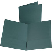 Oxford Linen Twin-Pocket Portfolios, Hunter Green