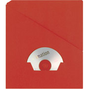 Oxford Recycled Slash Pocket Project Folders, Unpunched, Red