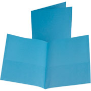 Oxford Twin-Pocket Portfolios, Light Blue, 25/Box