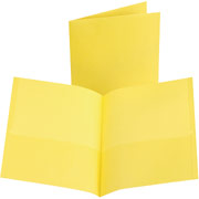 Oxford Twin-Pocket Portfolios, Yellow, 25/Box