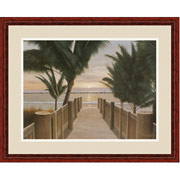 "Palm Promenade" Framed Print