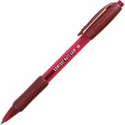 PaperMate ComfortMate Grip Retractable Ballpoint Pen, Medium Point, Red, Dozen