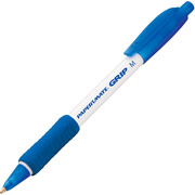 PaperMate Grip Retractable Ballpoint Pen, Medium Point, Blue, Dozen