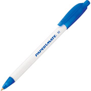 Papermate Retractable Ballpoint Pen, Medium Point, Blue, Dozen