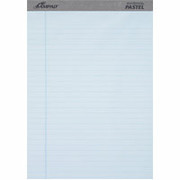 Pastels, 8-1/2" x 11-3/4", Blue, Perforated Writing Pads, Legal Ruled, 12/Pack