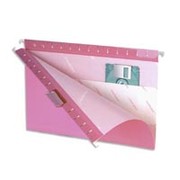 Pendaflex 5 Tab Hanging Files, Letter , Pink, 25/Box