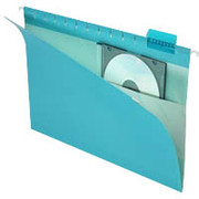 Pendaflex 5 Tab Hanging Files, Letter, Teal, 25/Box