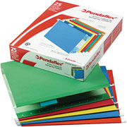 Pendaflex Box-Bottom Colored Hanging Folders, Letter, Assorted, 2" Expansion, 25/Box