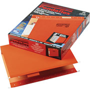 Pendaflex Box-Bottom Colored Hanging Folders, Letter, Orange, 2" Expansion, 25/Box