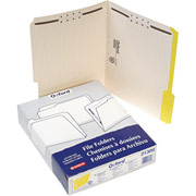 Pendaflex Colored Fastener Folders, Letter, Yellow, 50/Box