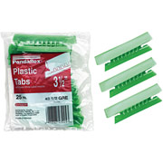 Pendaflex Colored Index Tabs for Hanging File Folders, Green, 3 Tab, 3 1/2" Long
