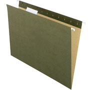 Pendaflex EarthWise 100% Recycled Hanging File Folders, Letter, 5-Tab, Green, 25/Box
