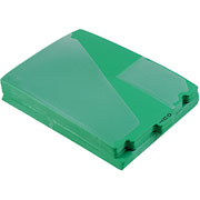 Pendaflex End-Tab Colored Vinyl Outguides, Green, Center Tab, Letter Size