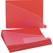 Pendaflex End-Tab Colored Vinyl Outguides, Red, Bottom Tab, Letter Size