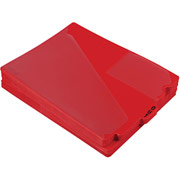 Pendaflex End-Tab Colored Vinyl Outguides, Red, Center Tab, Letter Size