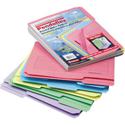 Pendaflex Pre-Printed Fastener Folders, Letter, Assorted, 30/Box