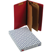 Pendaflex Pressboard End Tab Classification Folders, Legal, Red, 10/Box