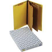 Pendaflex Pressboard End Tab Classification Folders, Legal, Yellow, 10/Box