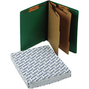 Pendaflex Pressboard End Tab Classification Folders, Letter, Green, 10/Box