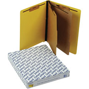 Pendaflex Pressboard End Tab Classification Folders, Letter, Yellow, 10/Box