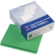 Pendaflex Reinforced Colored File With Interior Grid, Letter, Single Tab, Bright Green, 100/Box