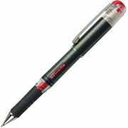 Pentel Hybrid Gel Grip DX Pens, Medium Point, Red, Dozen