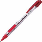 Pentel Quickball Retractable Ballpoint Pens, Medium Point, Red