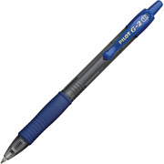 Pilot G-2 Retractable Gel-Ink Pens, Bold Point, Blue, Dozen