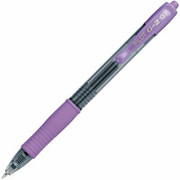 Pilot G-2 Retractable Gel-Ink Pens, Fine Point, Purple, Dozen