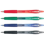Pilot Precise Gel Retractable Pens, Fine Point, Assorted, 4/Pack