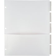 Pocket Dividers with Insertable Standard Tabs, Clear Tab, 5-Tab