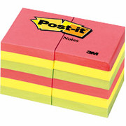 Post-it 2" x 3" Assorted Neon Flat Notes