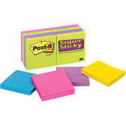 Post-it 3" x 3" Assorted Ultra Colors Super Sticky Notes
