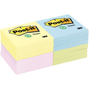 Post-it 3" x 3" Recycled Pastel Flat Notes