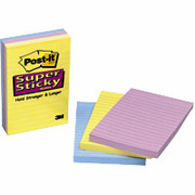 Post-it 4" x 6" Assorted Super Sticky Notes