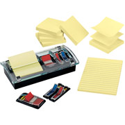 Post-it Designer Series Combo Dispenser with Pop-up Canary Notes & Flags